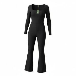Wild Fable Black Ribbed Jumpsuit